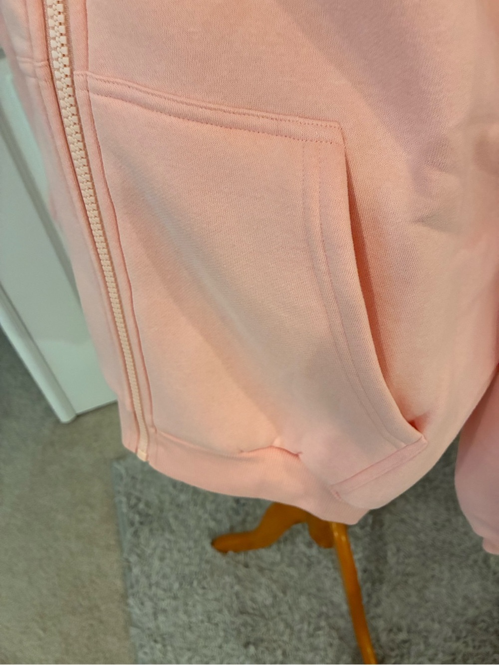 Comfrt Pastel Edit Pink Full Zip Hoodie Size Medium Oversized - Picture 3 of 7